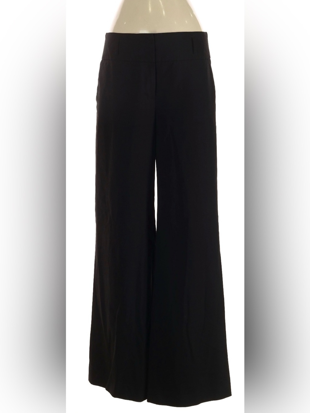 LOFT Black Wide-Leg Trousers